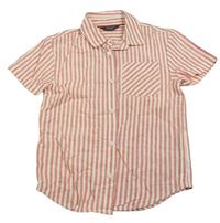 Korálovo-bílá proužkovaná košile Primark 