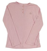 Světlerůžové vzorované triko s knoflíčky F&F