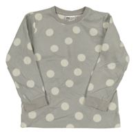 Šedá fleecová mikina s puntínky H&M