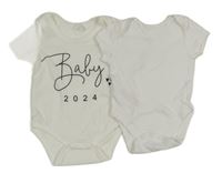 2x - Bílé + bílé body s nápisem 