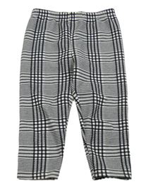 Černo-bílé kostkované legíny Shein 