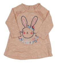 Světlerůžové svetrové šaty se zajíčkem Tu