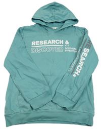 Světlemodrá mikina s potiskem a kapucí Zab Kids 