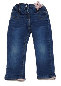 Tmavomodré podšité rifle s mašlí Smile