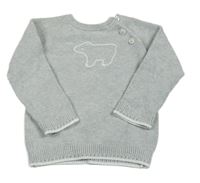 Šedý svetr s medvídkem John Lewis