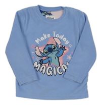 Modrá fleecová mikina se Stitchem Primark