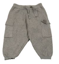 Hnědé pletené cargo kalhoty Zara