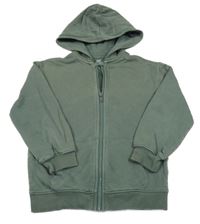 Khaki propínací mikina s kapucí M&S