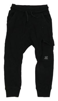 Černé cuff tepláky s kapsou Next 