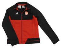 Červeno-černá propínací fotbalová mikina Aberdeen FC Adidas