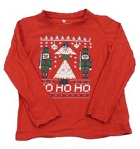 Červené triko s vánočním motivem Pepperts