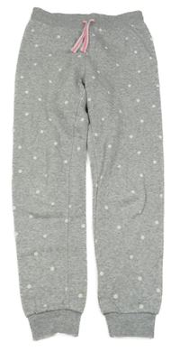 Šedé puntíkované tepláky H&M