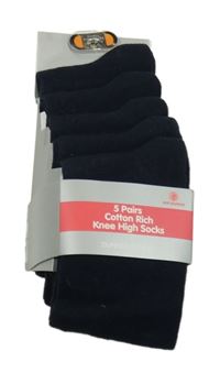 Nové - 5pack - Černé ponožky Dunnes vel. 23-26