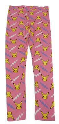 Růžové legíny s Pikachu 
