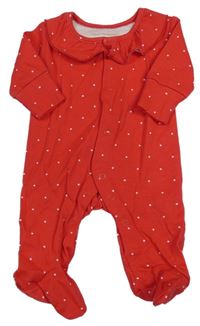 Červený overal s puntíky a volánky Matalan