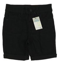 Nové - Černé riflové straight kraťasy Denim Co. 