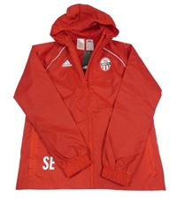 Nové - Červená šusťáková fotbalová bunda Kammeltal s kapucí Adidas