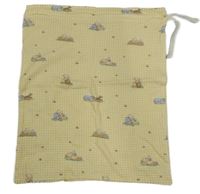 Žluto-bílý kostkovaný stahovací sáček Tu