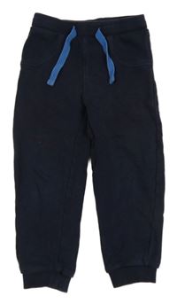 Tmavomodré cuff tepláky 