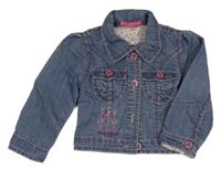 Modrá riflová bunda s medvídky Fashion girl