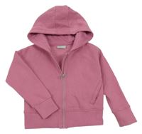 Růžová propínací mikina s kapucí Matalan