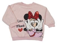 Světlerůžová oversize mikina s Minnií Primark