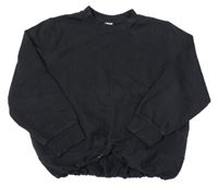 Černá oversize nařasená mikina H&M