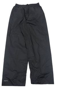 Černé šusťákové nepromokavé kalhoty MOUNTAIN WAREHOUSE