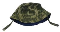 Khaki batikovaný plátěný klobouk zn. M&S