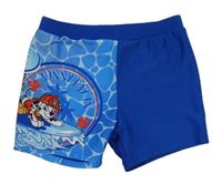 Safírovo-modré nohavičkové plavky s PAW PATROL nickelodeon