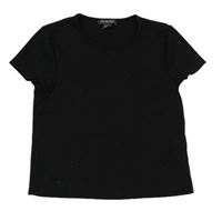 Černé žebrované crop tričko zn. PRIMARK