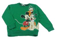 Tmavozelená mikina s Mickey a kamarády ZARA