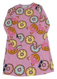 Růžová noční košile s donuty George 