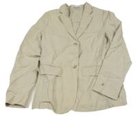 Světlebéžové melírované lněné sako zn ZARA