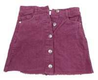 Vínovorůžová manšestrová sukně M&Co