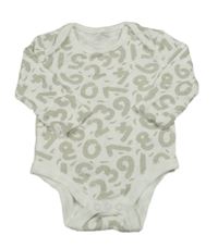 Bílo-šedohnědé body s číslicemi 