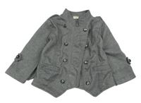 Šedá melírovaná bunda s gombíky