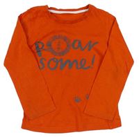 Oranžové triko s nápisy zn. Mothercare