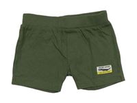 Khaki bavlněné kraťasy s nášivkou Blue Seven
