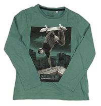 Zelené triko se skateboardistou C&A