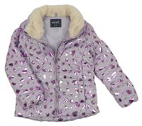 Lila vzorovaná šusťáková zateplená funkční bunda Regatta
