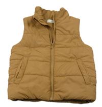 Hnědá šusťáková zateplená vesta H&M