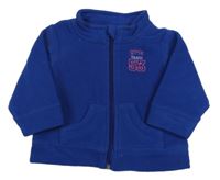 Tmavomodrá fleecová propínací mikina s číslem Impidimpi