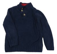 Tmavomodrý svetr s knoflíky M&Co.