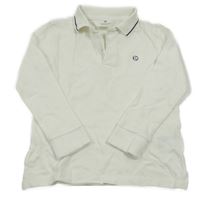 Smetanové polo triko s výšivkou H&M