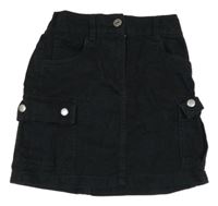 Černá riflová cargo sukně F&F