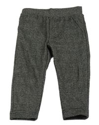 Tmavošedo-černé kostkované teplákové kalhoty Zeeman