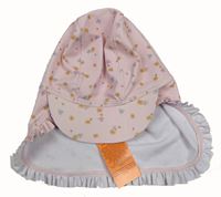 Nové - Růžová květovaná UV kšiltovka s motýly George