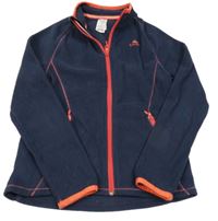 Tmavomodrá fleecová propínací funkční mikina Quechua