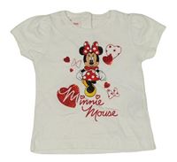 Bílé tričko s Minnie Disney